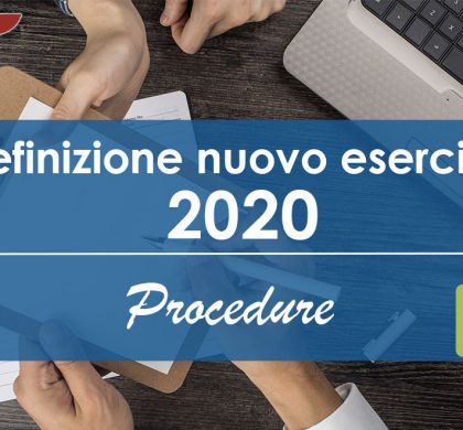 Definizione Nuovo Esercizio 2020